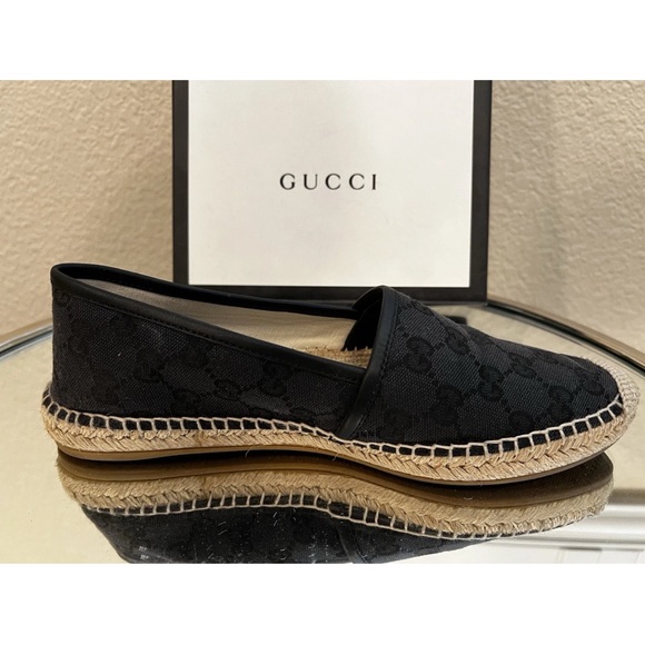 Gucci Black Canvas Espadrilles - Picture 1 of 13